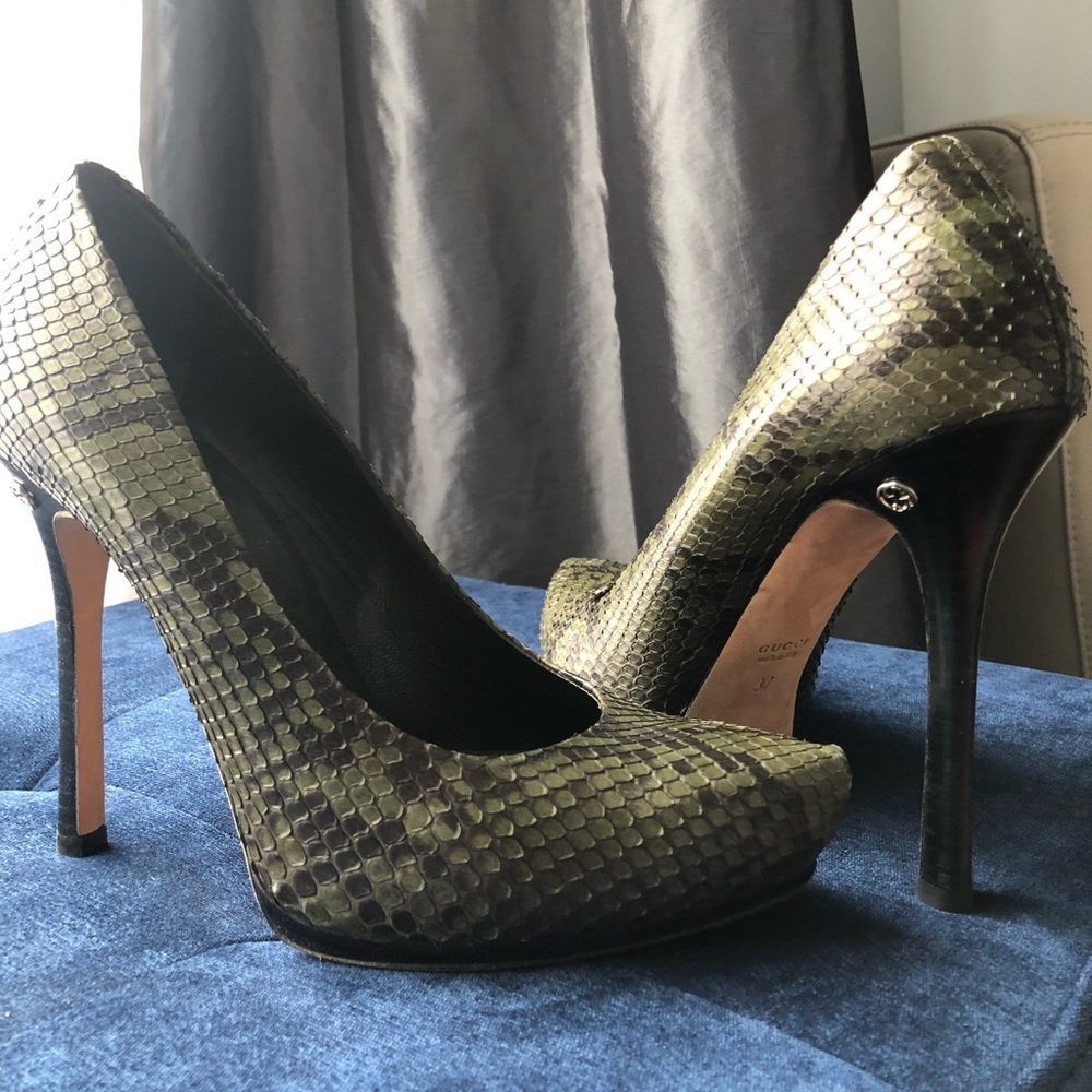 Gucci Python Snakeskin Heels - Picture 3 of 7